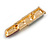 Statement Crystal Enamel Lipstick Brooch in Gold Tone - 65mm Tall - view 5