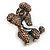 Copper Tone Poodle Dog Brooch/ Pendant - 40mm Tall - view 2