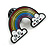 LGBTQ Gay Pride Multicoloured Enamel Rainbow Pin Brooch - 30mm Wide - view 2