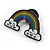 LGBTQ Gay Pride Multicoloured Enamel Rainbow Pin Brooch - 30mm Wide - view 4