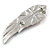 Union Jack Enamel Crystal Wing Brooch in Silver Tone - 70mm Across - view 4