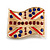 Union Jack Flag Gold Plated Crystal Brooch - 40mm Across