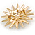 Clear Crystal Star Brooch In Gold Tone - 45mm Diameter - view 6