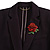 Statement Red/Green Crystal Dimentional Rose Brooch/Pendant in Black Tone - 70mm L - view 4