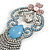 Oversized Statement Crystal Fringe Brooch in Black Tone (Clear/Blue/Pink) - 17cm Long - view 9