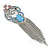 Oversized Statement Crystal Fringe Brooch in Black Tone (Clear/Blue/Pink) - 17cm Long - view 10