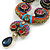 Oversized Multicoloured Crystal Exotic Charm Brooch in Gold Tone - 10cm Long - view 5