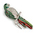Oversized Multicoloured Enamel Parrot Brooch In Silver Plated Metal - 10cm Long - view 3