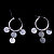 Small Silver Hoop Costume Earrings With Coins Drop