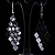 Silver Metal Diamond Shaped Dangle Earrings - view 3