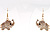 Gold Crystal Elephant Earrings - view 2