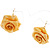 Gold Jumbo Mesh Rose Earrings - view 3
