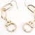 Gold Handcuff Earrings - view 6