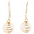 Gold Ball Costume Imitation Pearl Earrings