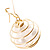 Gold Ball Costume Imitation Pearl Earrings - view 3