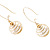 Gold Ball Costume Imitation Pearl Earrings - view 6