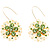 Jumbo Lightgreen Floral Earrings
