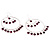 Jumbo Silver Twisted Lilac Costume Hoop Earrings - view 4