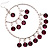 Jumbo Silver Twisted Lilac Costume Hoop Earrings - view 6