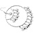 Jumbo Silver Twisted Lilac Costume Hoop Earrings - view 7