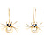 Gold Spider Earrings - view 2