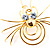 Gold Spider Earrings - view 5