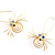 Gold Spider Earrings