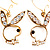 Gold-Tone Crystal Bunny Earrings - view 4