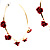 Gold Rose Hoop Earrings - view 2