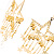 Gold Star Earrings - view 2