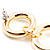 Gold Triple Circle Dangle Fashion Earrings - view 3
