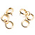 Gold Triple Circle Dangle Fashion Earrings - view 4