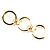 Gold Triple Circle Dangle Fashion Earrings - view 5