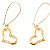 Large Hook Open Heart Earrings