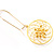 Gold Web Circle Earrings - view 3