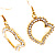 Open Crystal Heart Dangle Costume Earrings - view 6