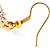 Open Crystal Heart Dangle Costume Earrings - view 8