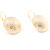 Gold Hammered Button Costume Earrings - view 4