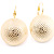 Gold Hammered Button Costume Earrings