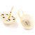 Gold Hammered Button Costume Earrings - view 6
