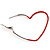 Red Open Heart Costume Hoop Earrings - view 3