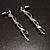 Silver-Tone Crystal Twisted Drop Fashion Earrings - view 3