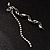 Silver-Tone Crystal Twisted Drop Fashion Earrings - view 4
