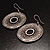 Large Antique Silver-Tone Round Ethnic Earrings