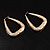 Jumbo Gold-Plated Triangular Hoop Earrings - view 2