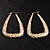 Jumbo Gold-Plated Triangular Hoop Earrings