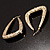 Jumbo Gold-Plated Triangular Hoop Earrings - view 3