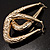 Jumbo Gold-Plated Triangular Hoop Earrings - view 5