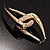 Jumbo Gold-Plated Triangular Hoop Earrings - view 6