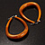 Light Brown Plastic Hoop Earrings - view 3
